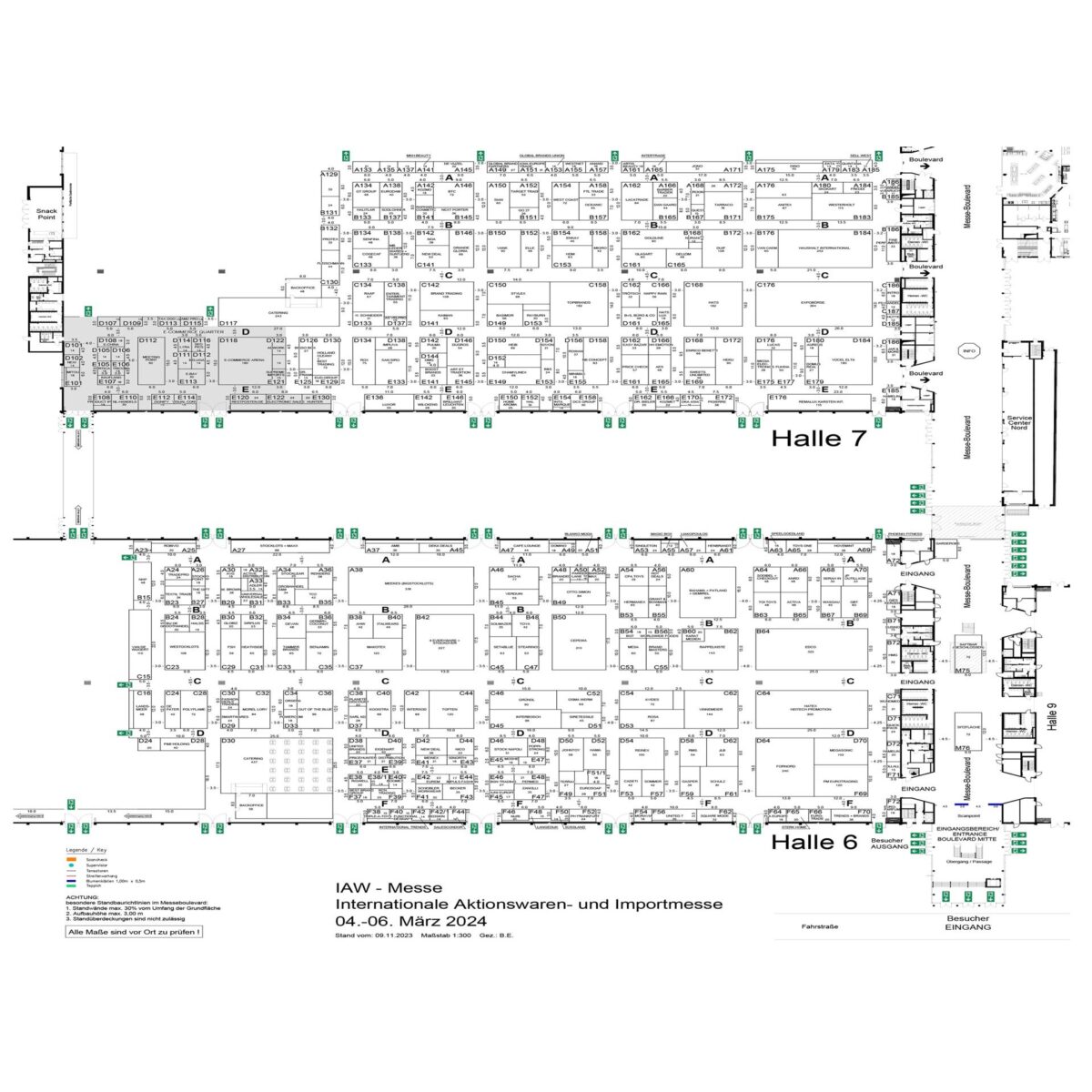 Hallenplan Messe